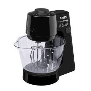 Batedeira Planetária Arno Compacta Inspirart Preta KM31